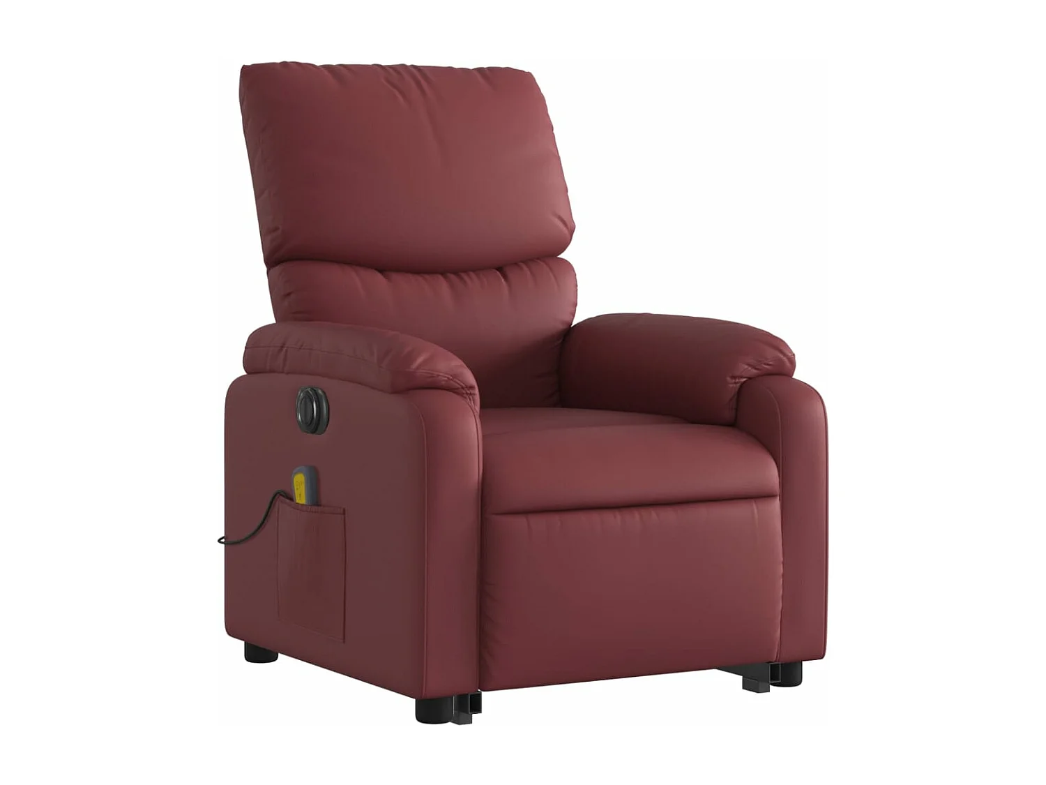 Sillón de masaje elevable eléctrico cuero artificial rojo tinto YOE78684