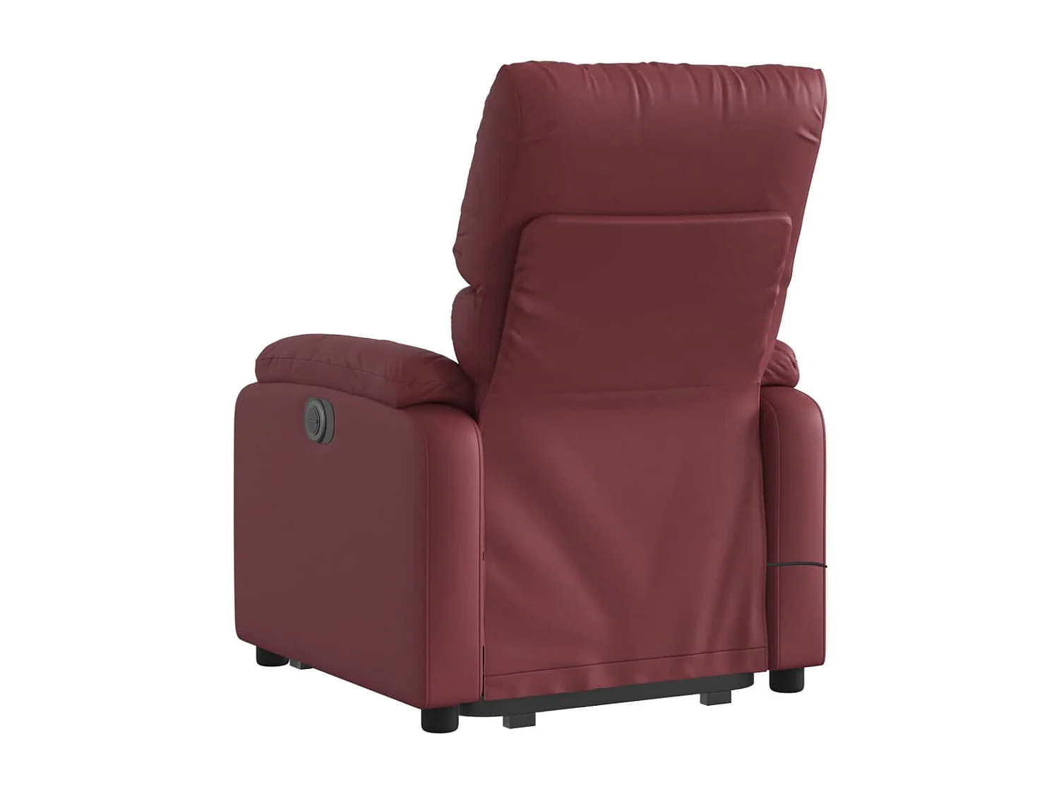 Sillón de masaje elevable eléctrico cuero artificial rojo tinto YOE78684