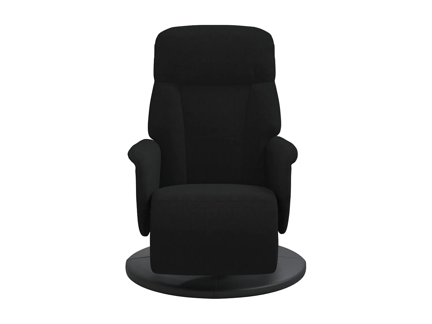 Fauteuil inclinable avec repose-pied noir velours REO72673