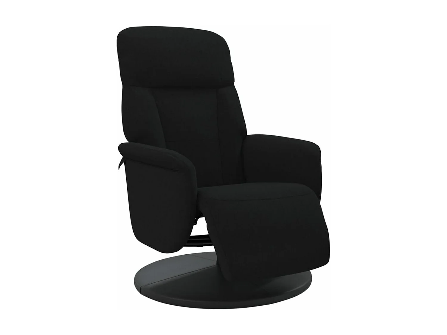 Sillón reclinable con reposapiés terciopelo negro YOE60325