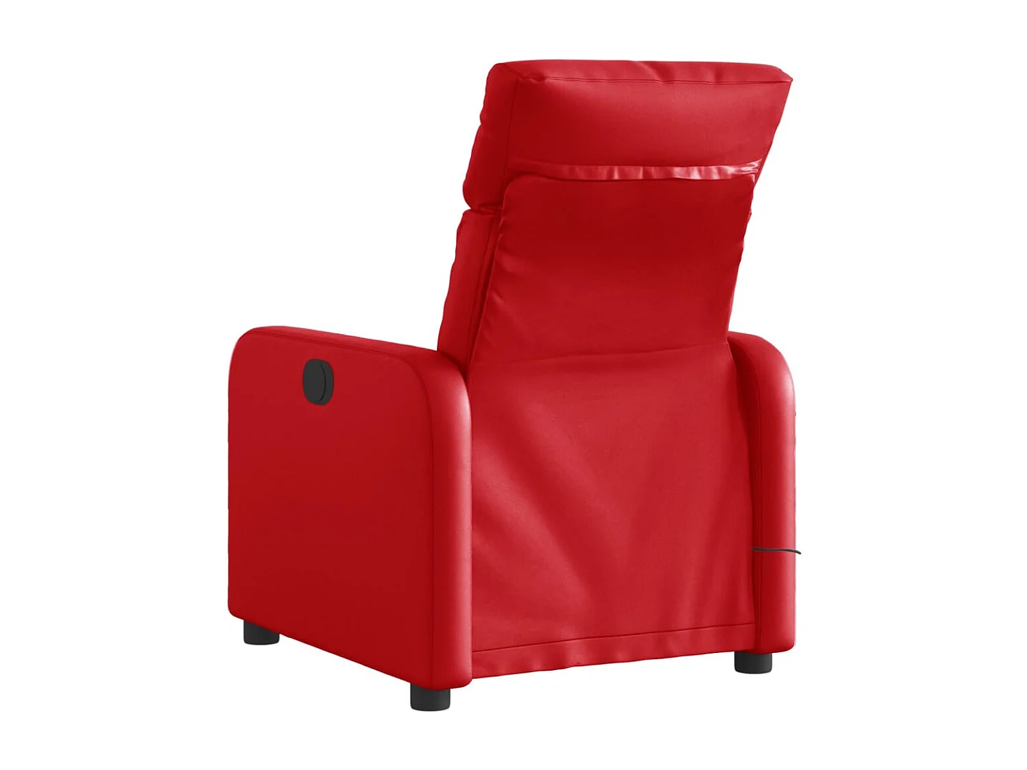 Sillón de masaje reclinable eléctrico de cuero artificial rojo YOE45544