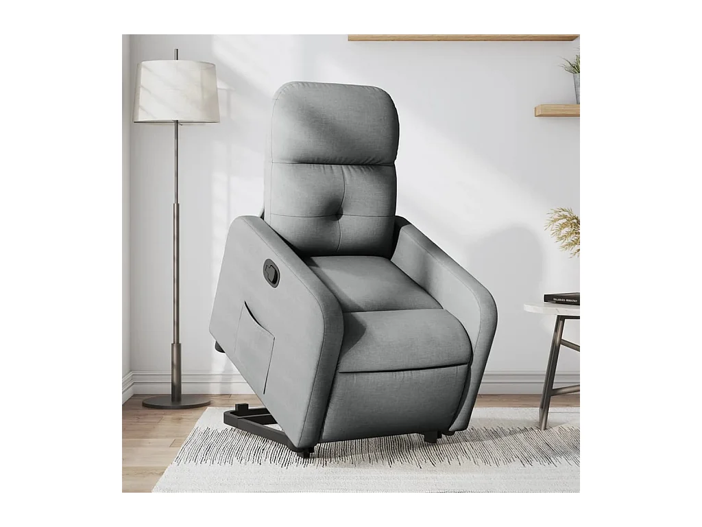 Fauteuil inclinable Gris clair Tissu REO48653