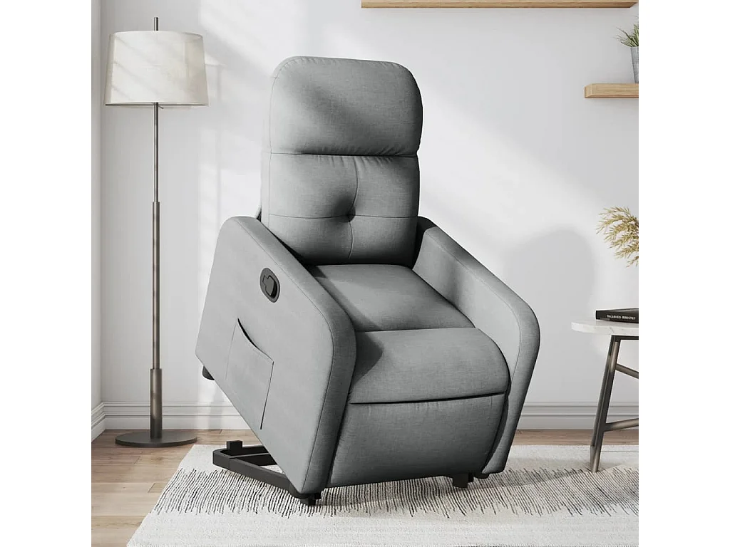 Fauteuil inclinable Gris clair Tissu REO48653