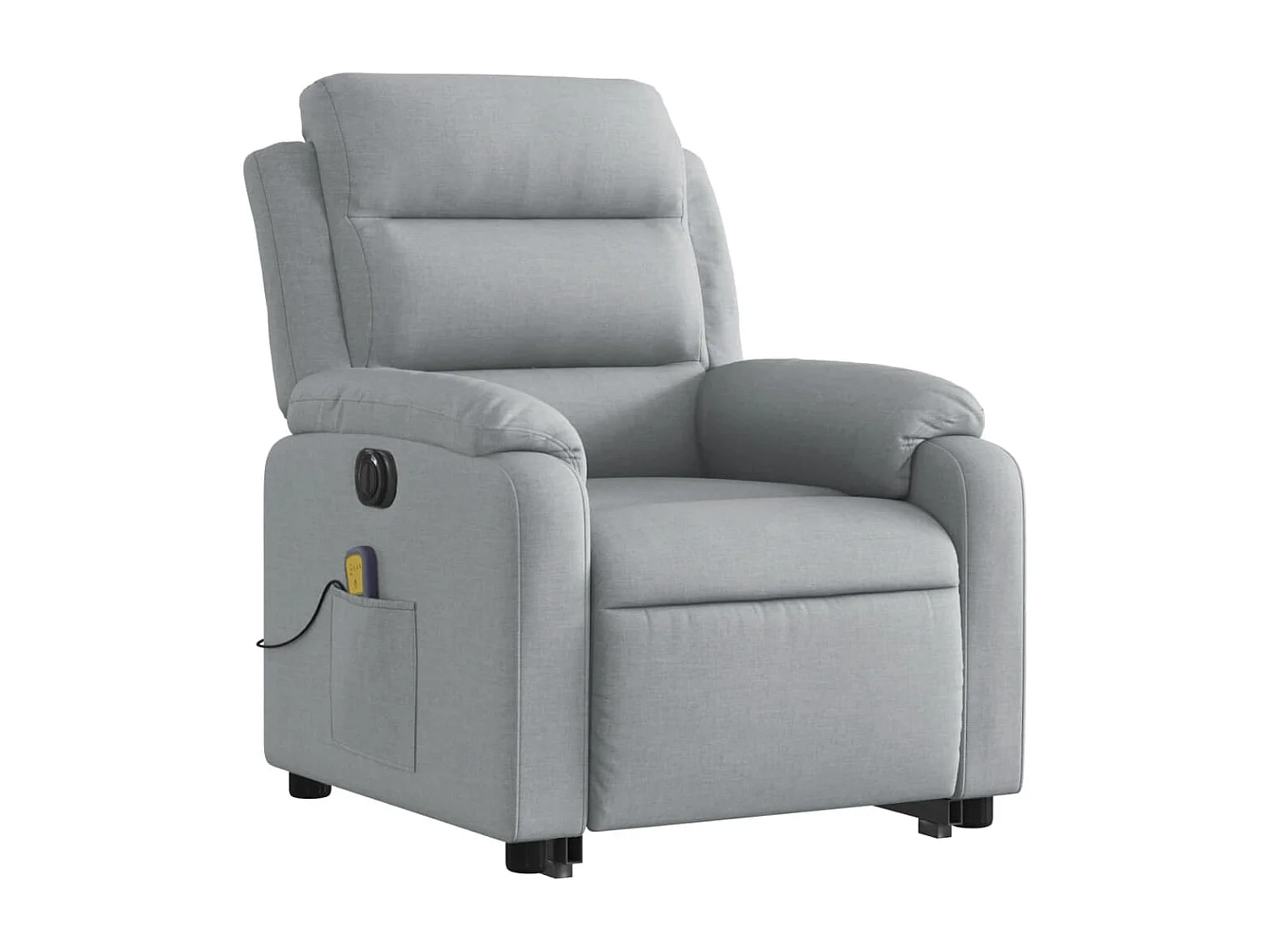 Sillón de masaje eléctrico reclinable elevable tela gris claro YOE65312