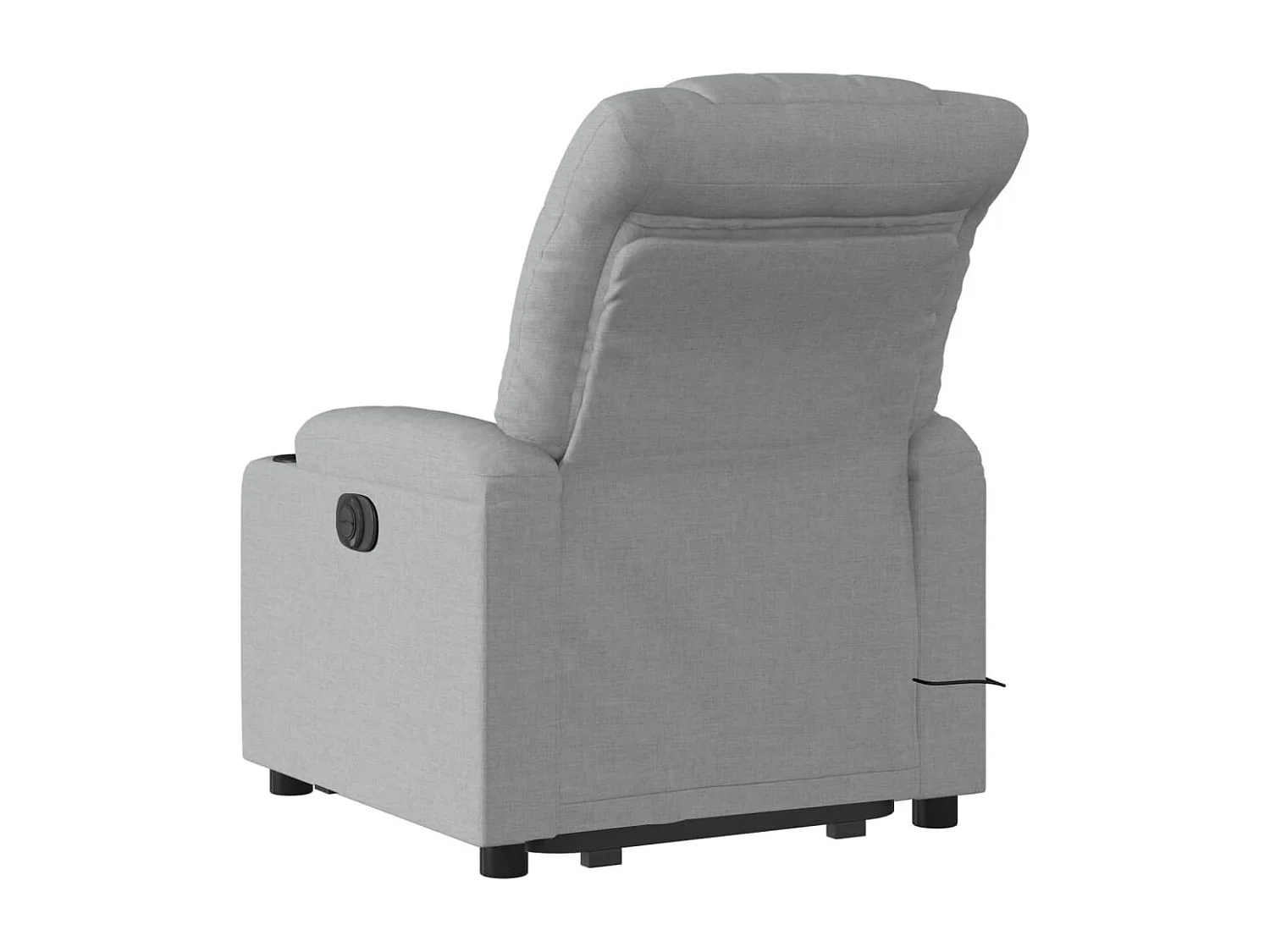 Sillón de masaje reclinable de pie de tela gris claro YOE13537