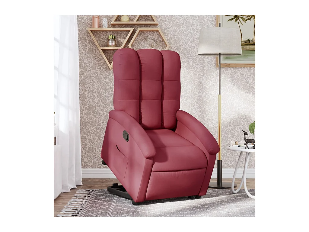 Fauteuil inclinable rouge bordeaux tissu REO58755