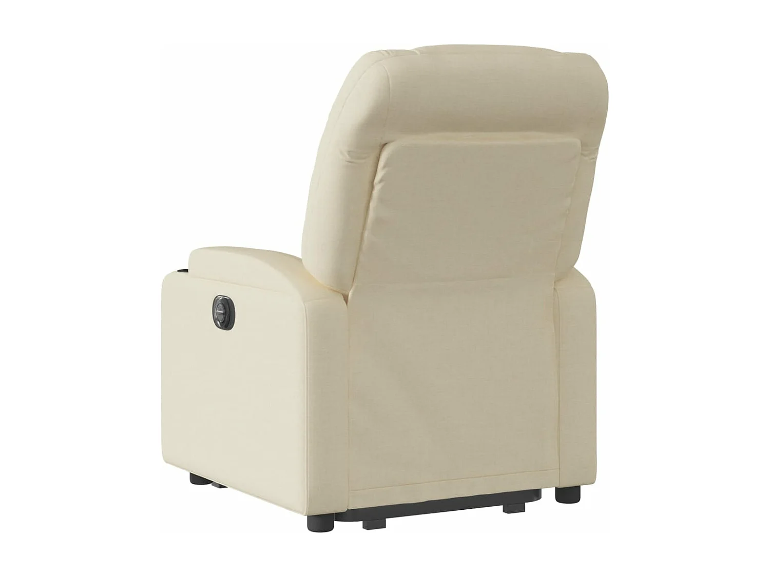 Sillón eléctrico reclinable elevable de tela color crema YOE15712