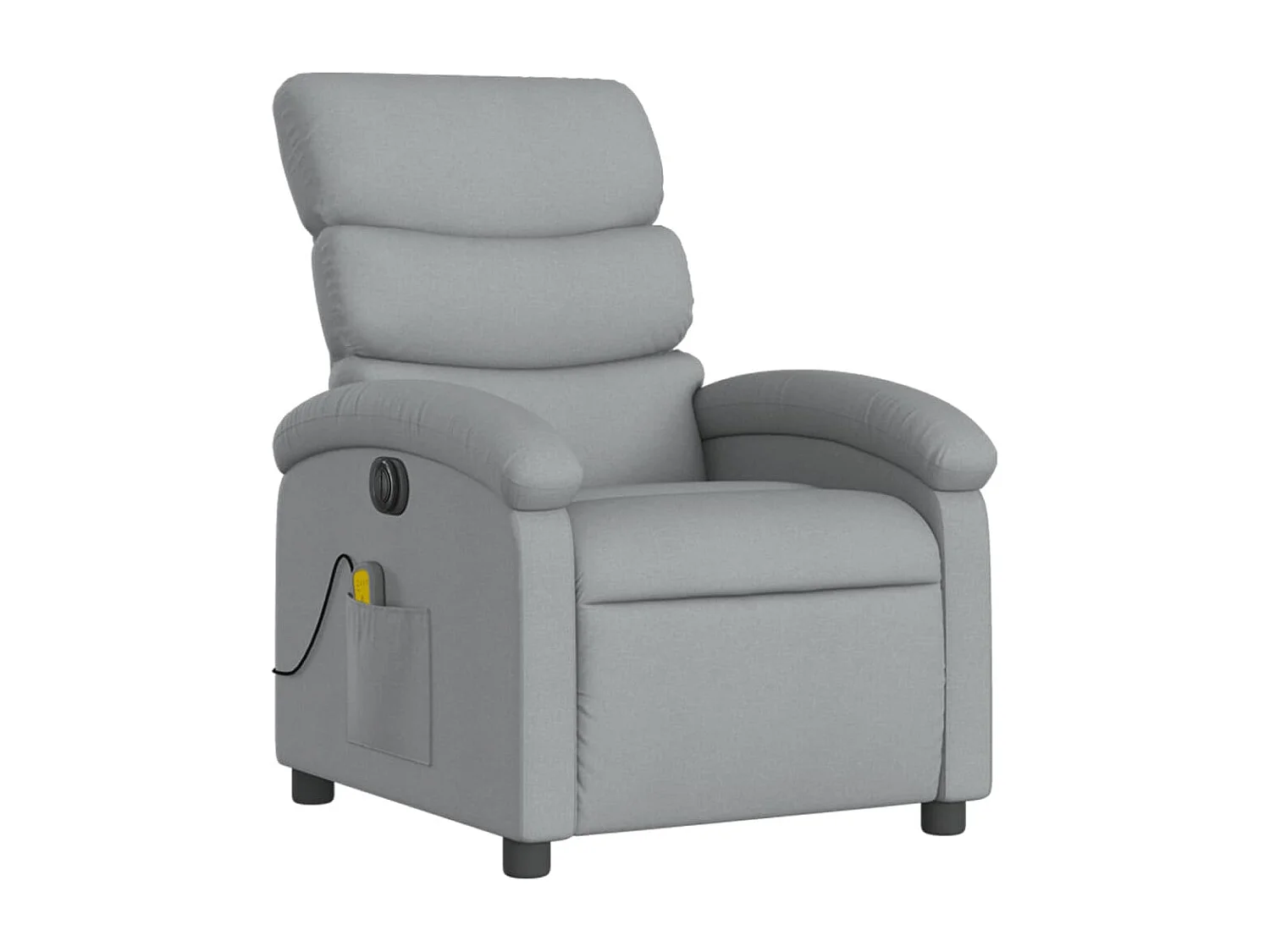 Fauteuil de massage inclinable électrique gris clair tissu REO53535