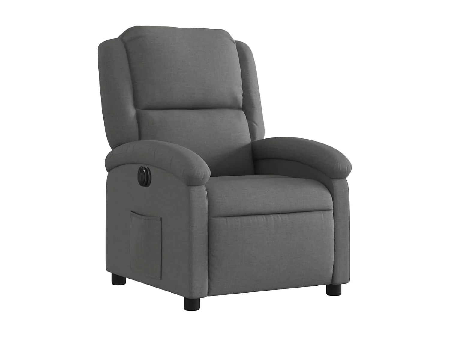 Sillón reclinable eléctrico de tela gris oscuro YOE63647
