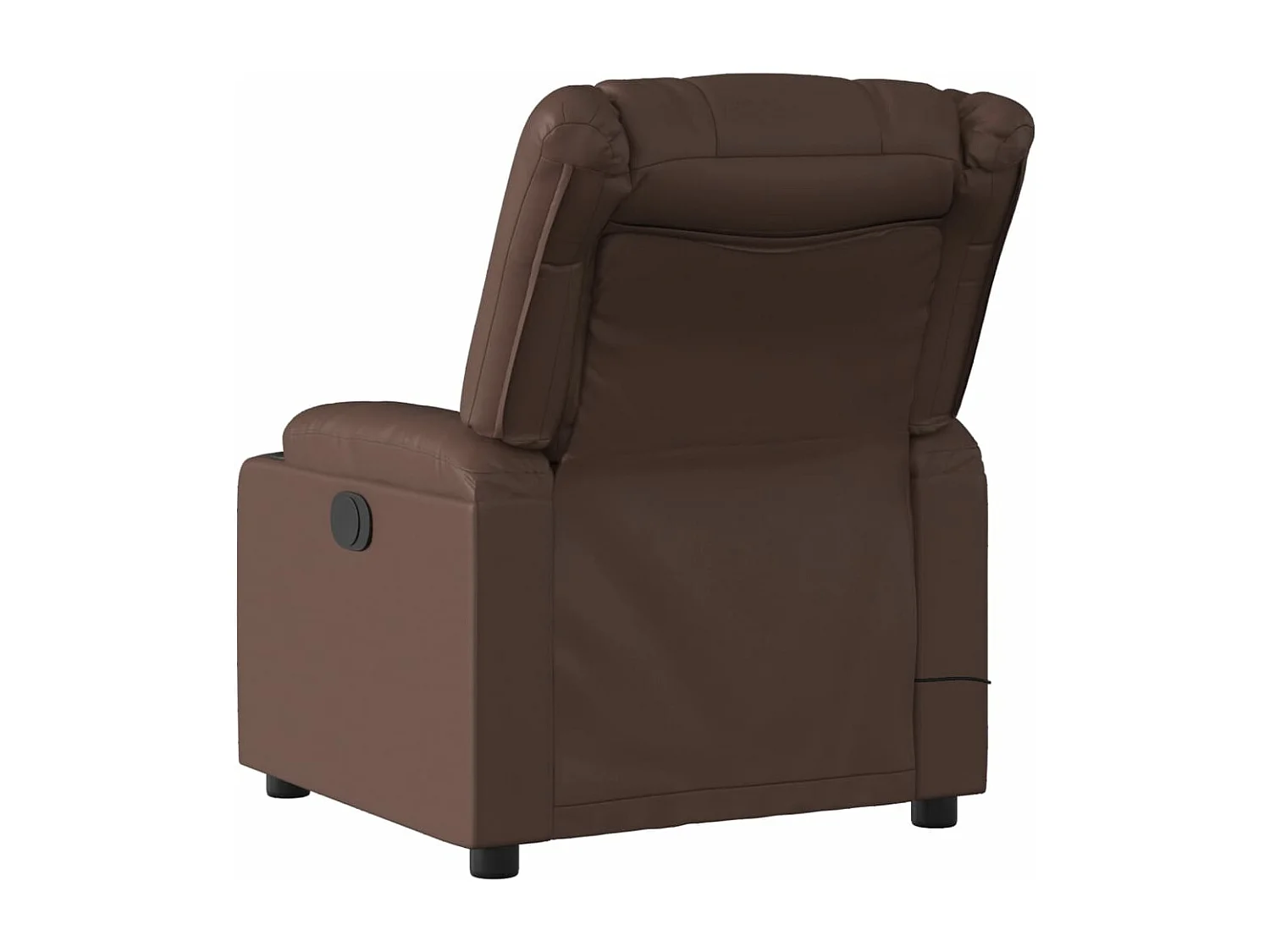 Fauteuil de massage inclinable électrique marron similicuir REO90546