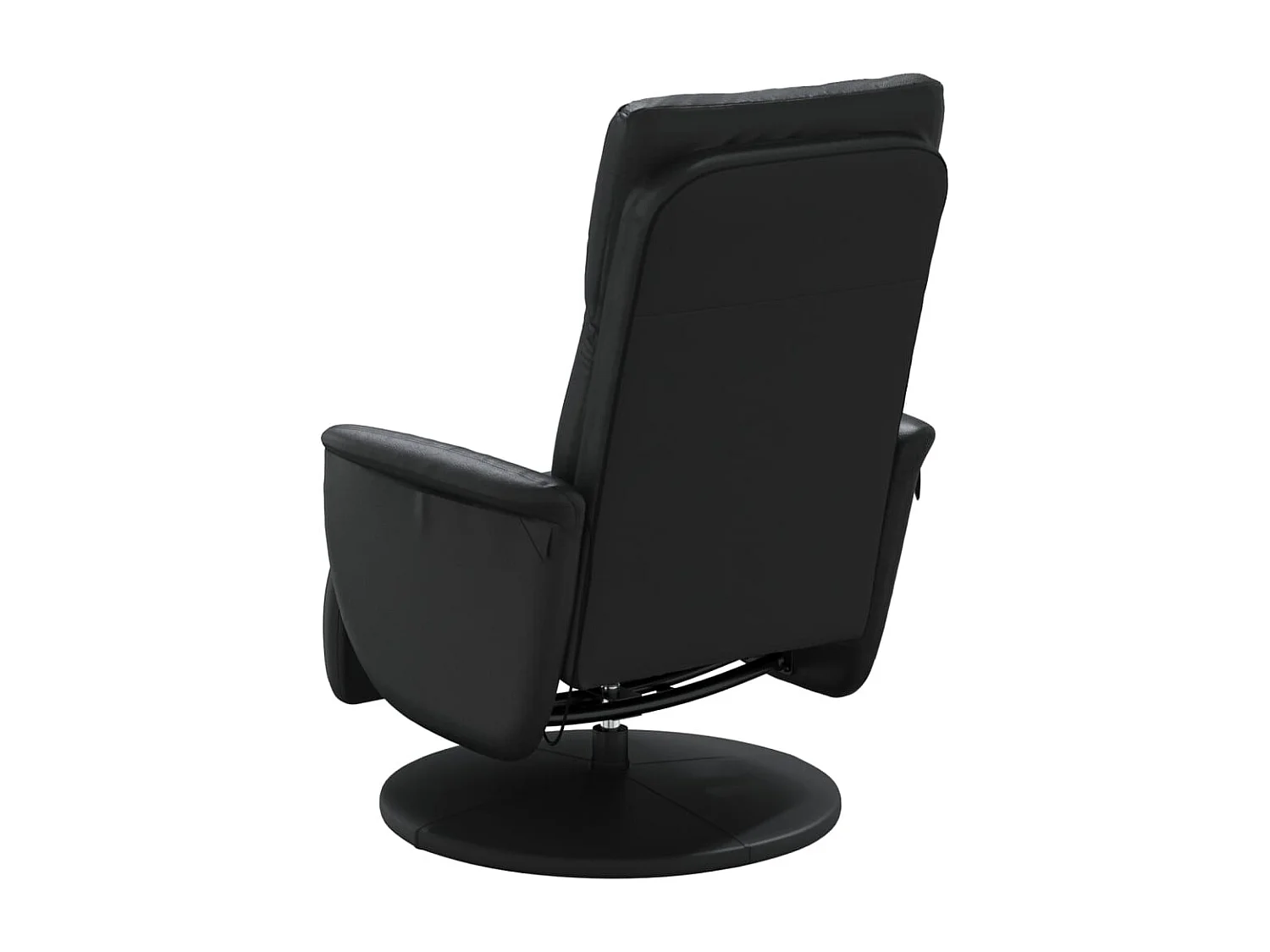 Fauteuil inclinable de massage repose-pieds noir similicuir REO96009