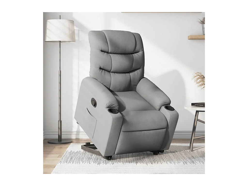 Fauteuil inclinable Gris clair Tissu REO84354