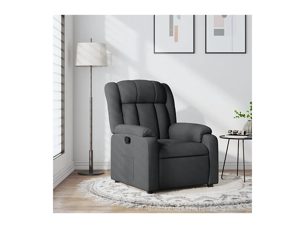 Fauteuil inclinable Gris foncé Tissu REO79698