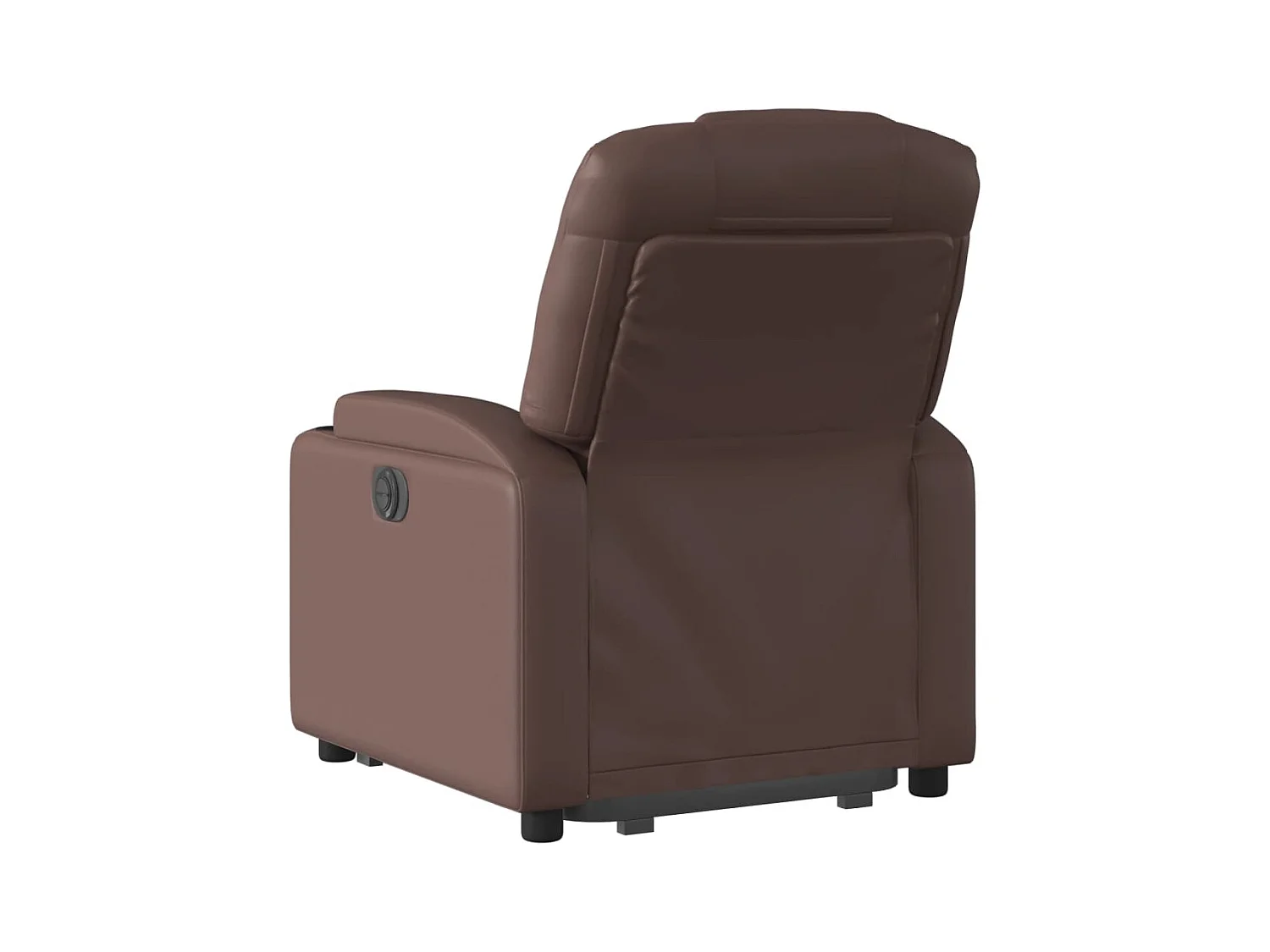 Fauteuil inclinable électrique marron similicuir REO10366