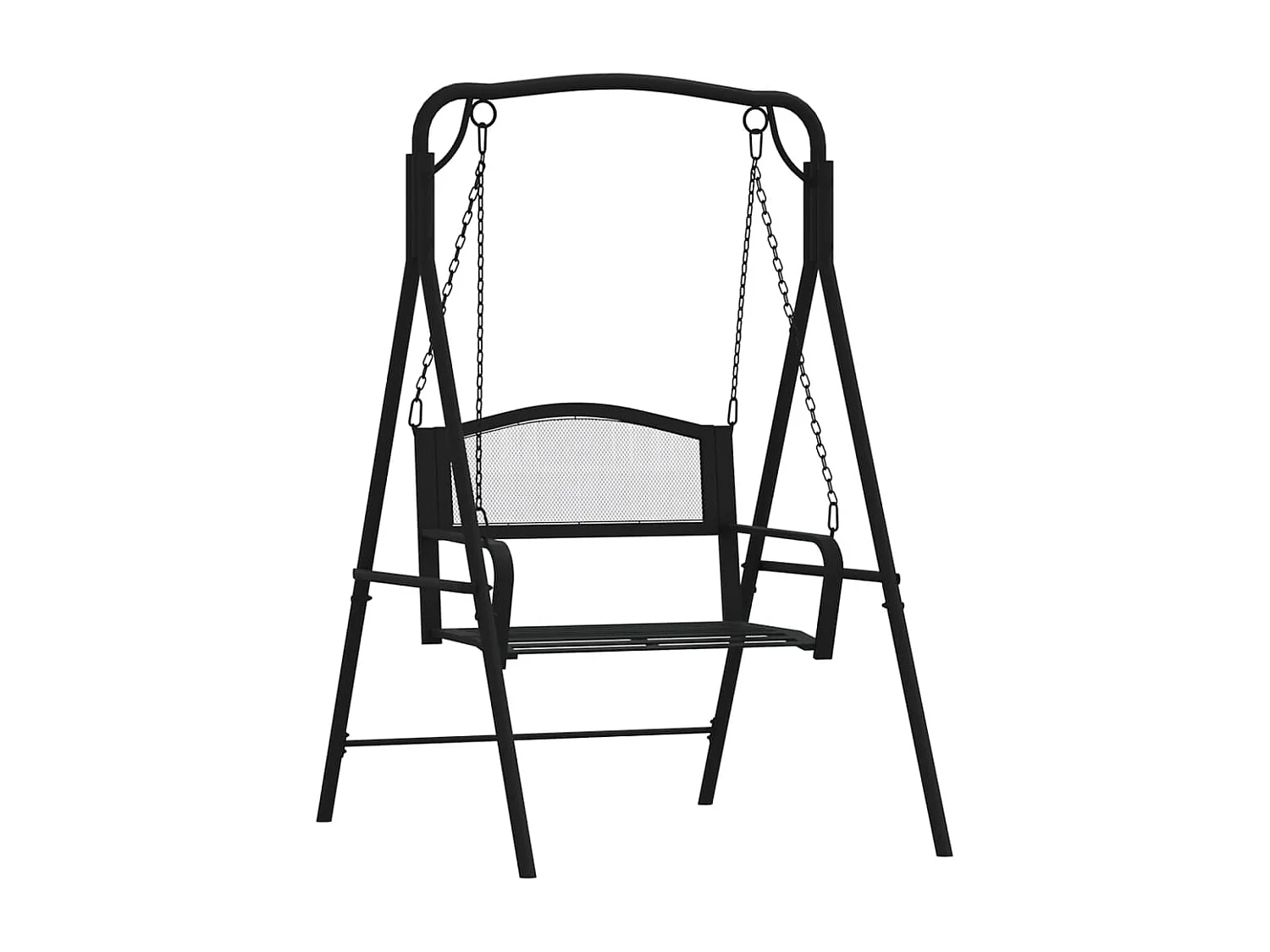 Banco de baloiçar 124 cm em aço preto PT102503