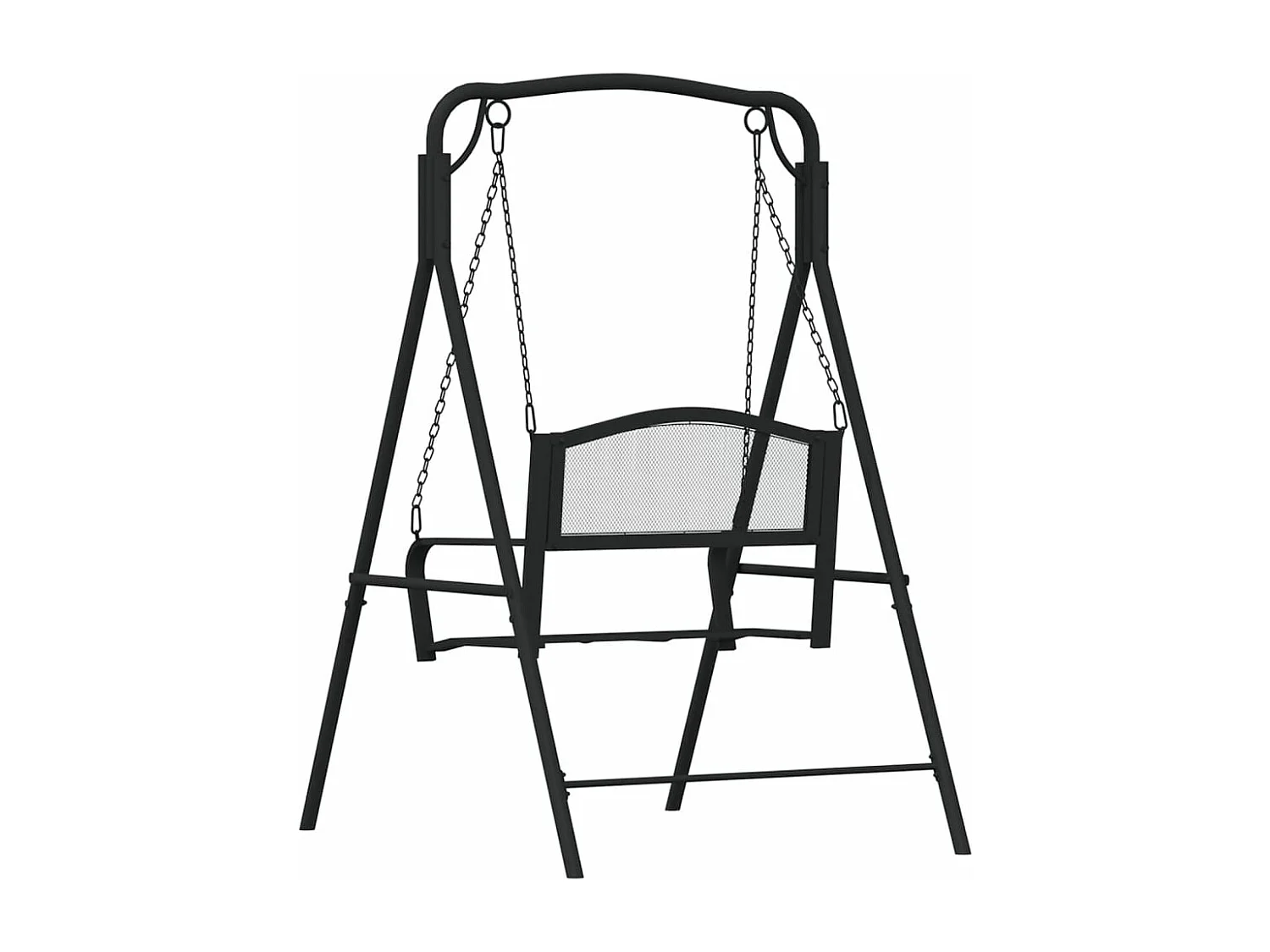 Banco de baloiçar 124 cm em aço preto PT102503