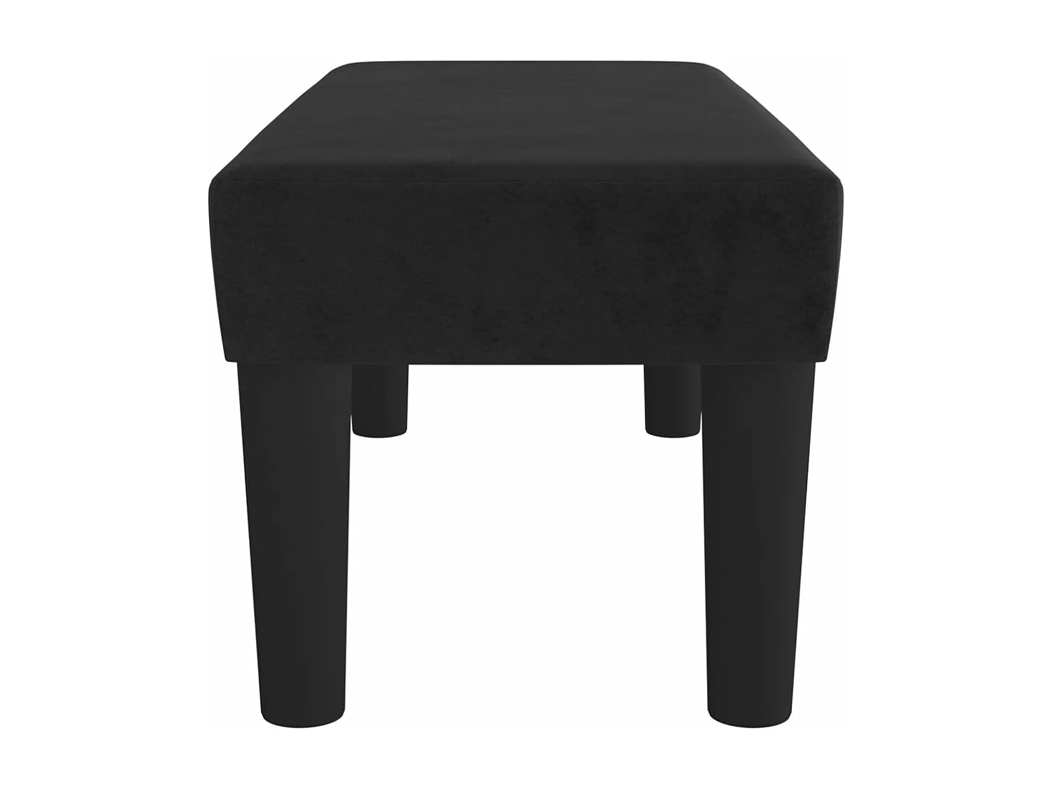 Bankje 70x30x30 cm fluweel zwart NL489475