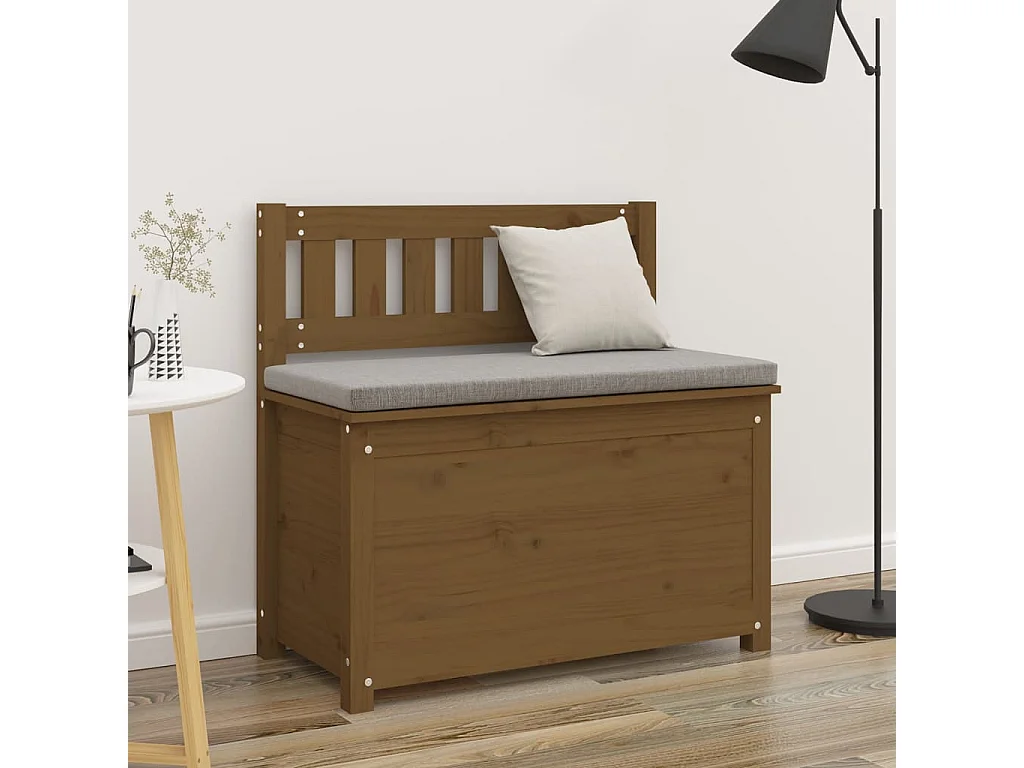 Banc Marron miel 80x41x77 cm Bois de pin massif REO47353