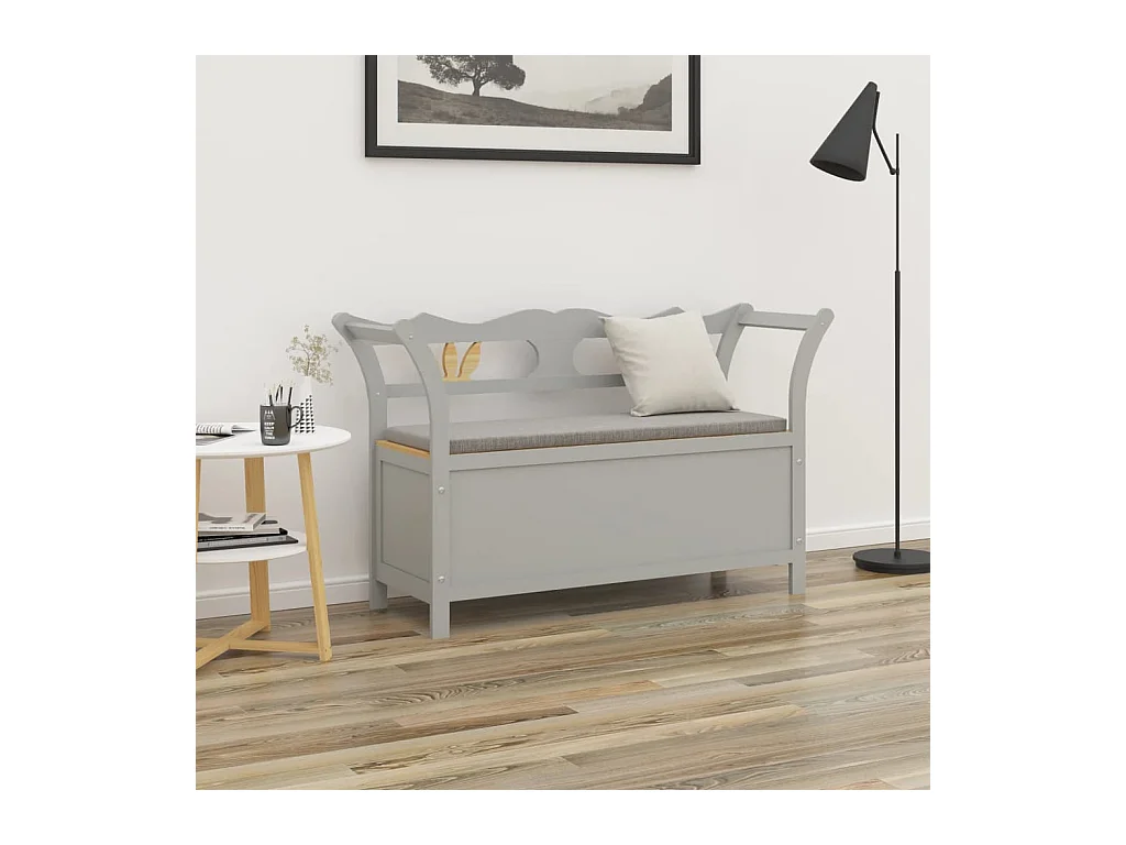 Banc Gris 107x45x75,5 cm Bois de sapin solide REO15961