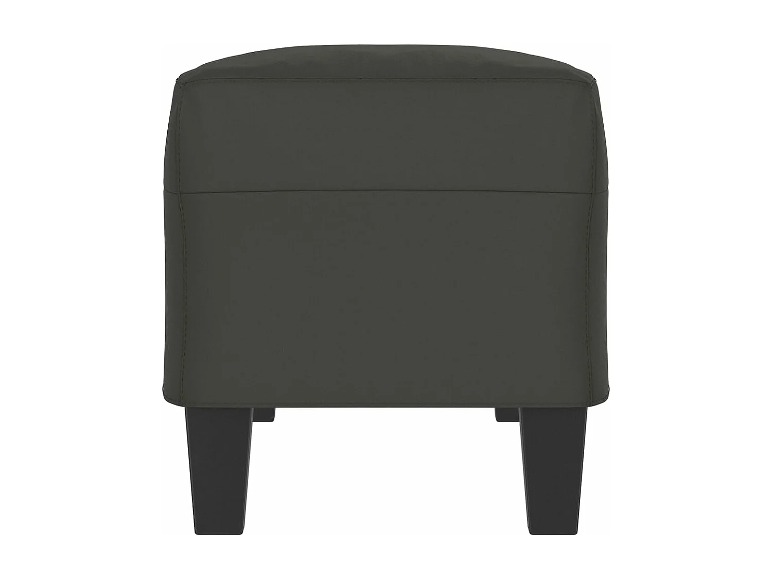 Banco de tela de microfibra gris oscuro 100x35x41 cm ES658080