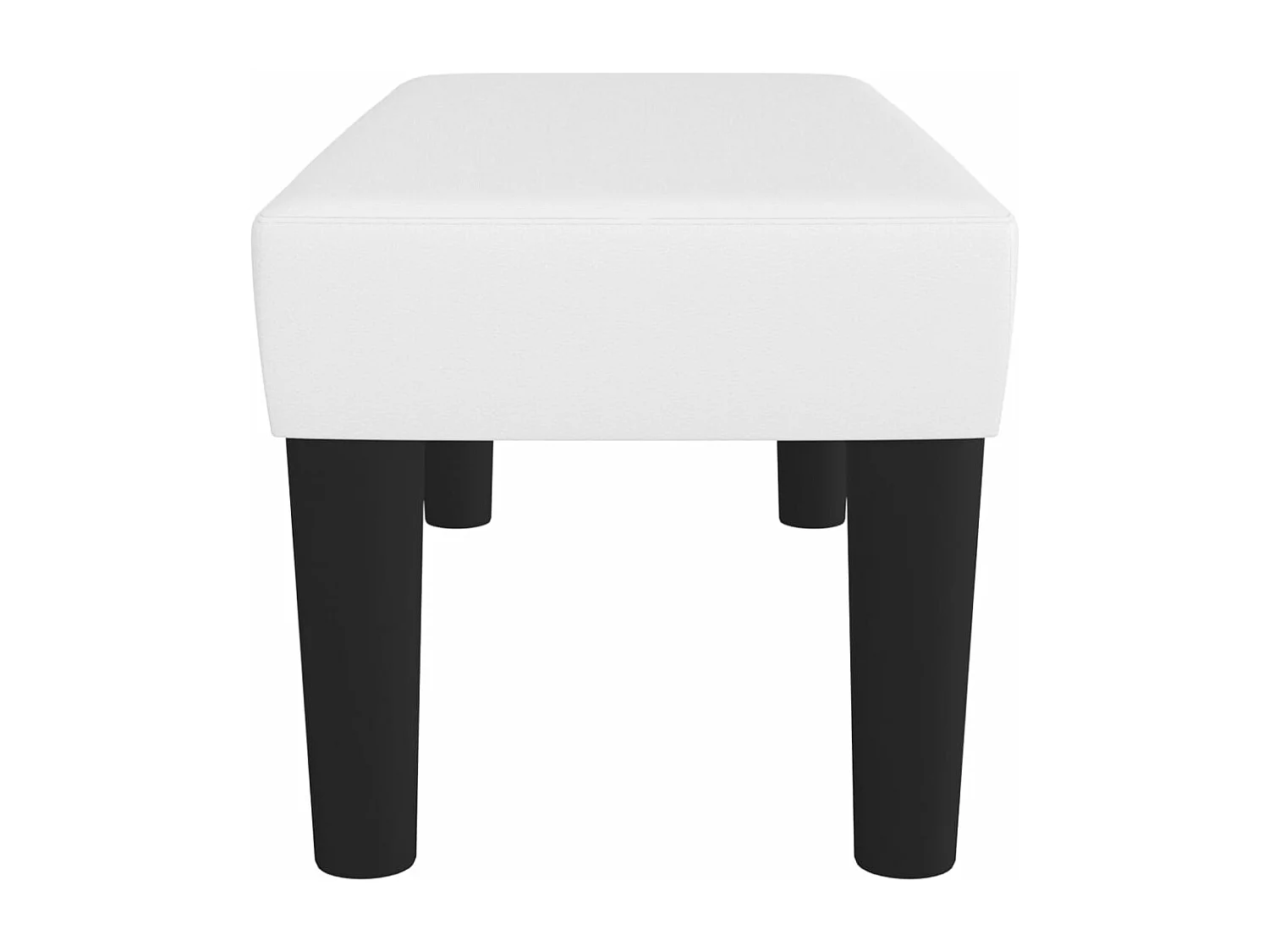 Banco 70x30x30 cm couro artificial branco PT790659