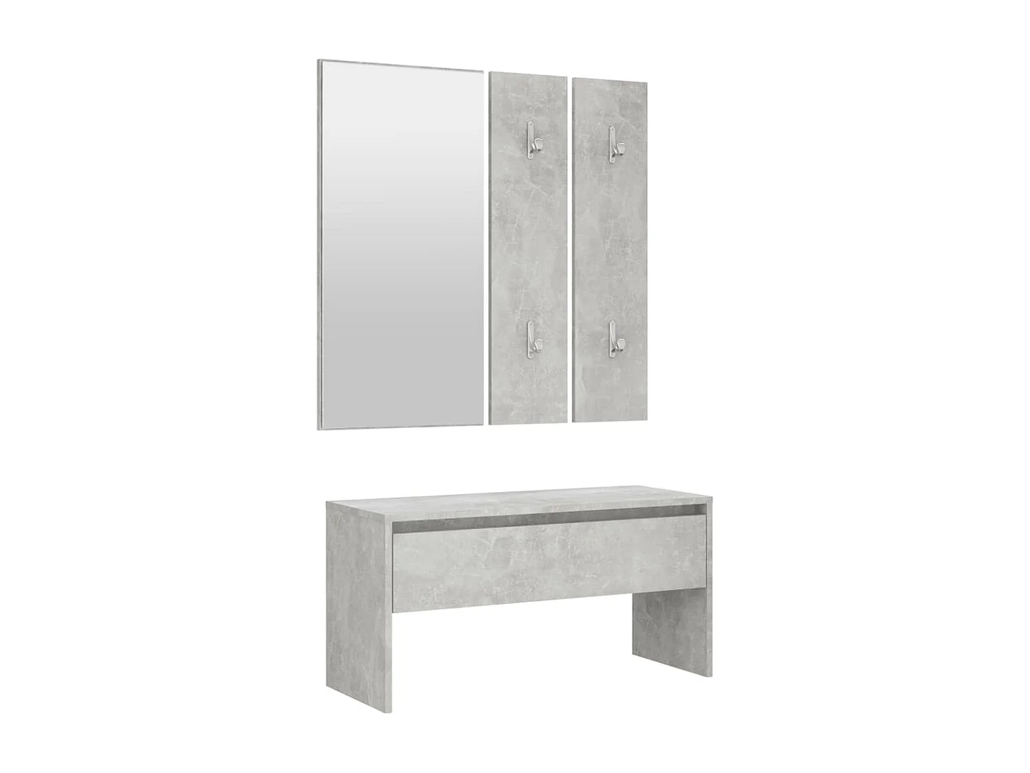 Ensemble de meubles de couloir Gris béton Bois d'ingénierie REO39752