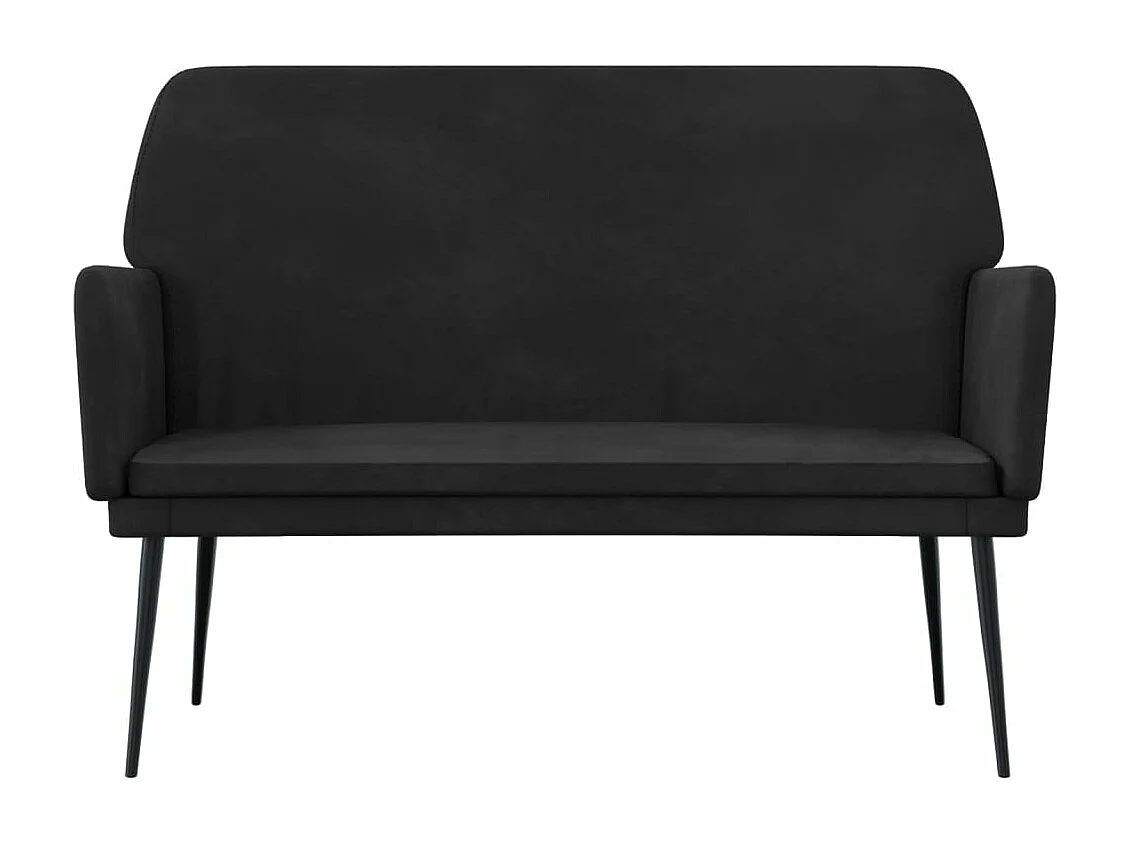 Banc Noir 108x79x79 cm Velours REO84277