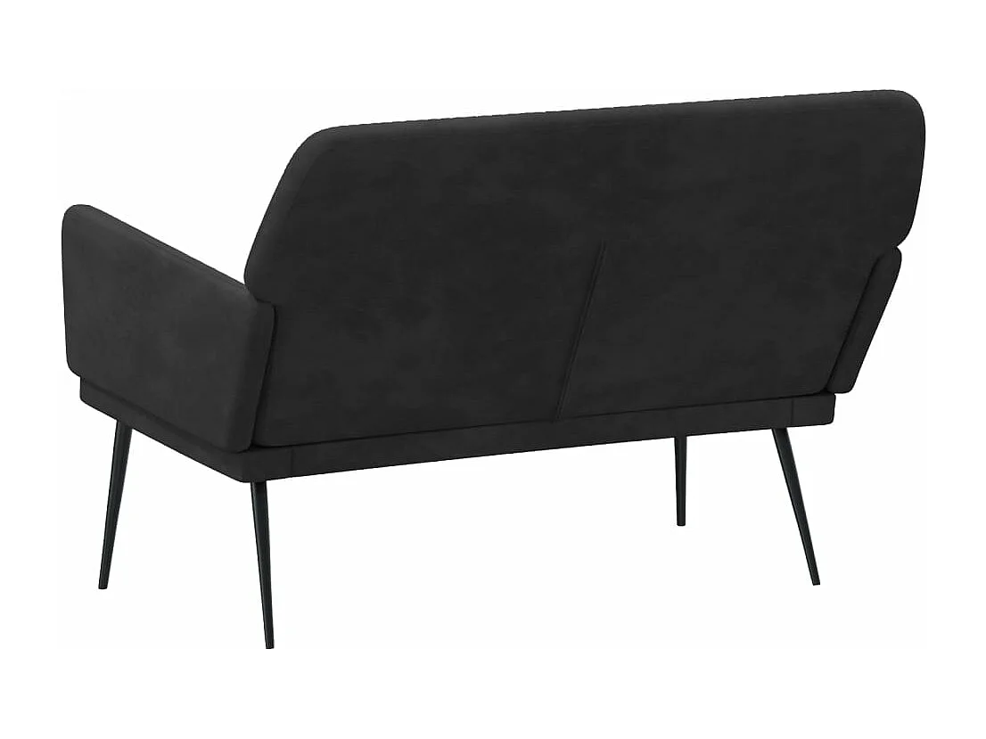 Banc Noir 108x79x79 cm Velours REO84277