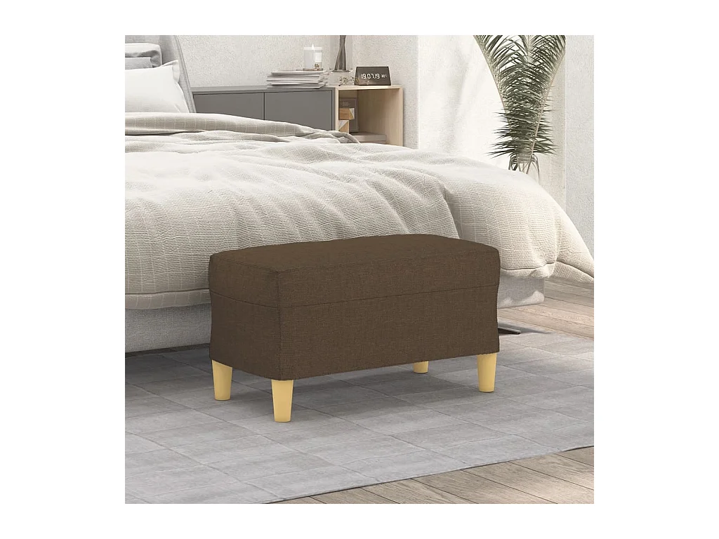 Banc Marron 70x35x41 cm Tissu REO47387