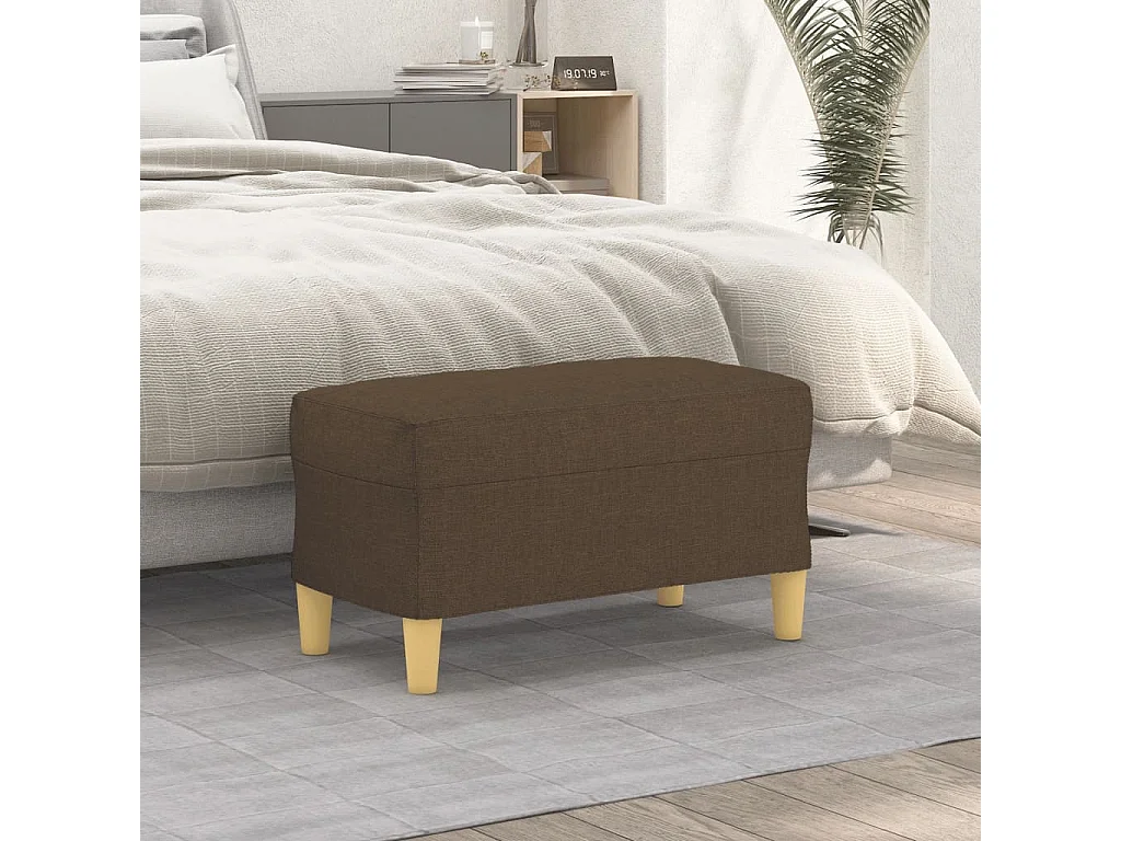 Banc Marron 70x35x41 cm Tissu REO47387