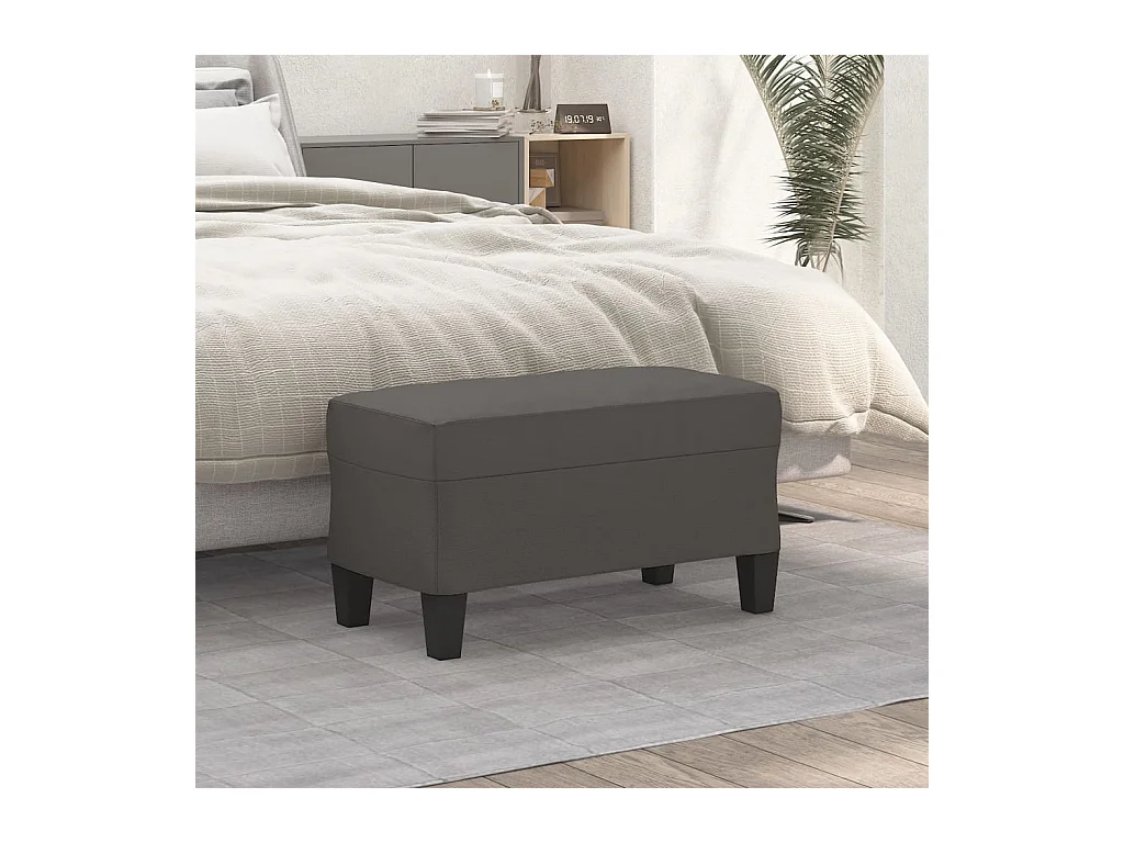 Banc Gris 70x35x41 cm Similicuir REO15390