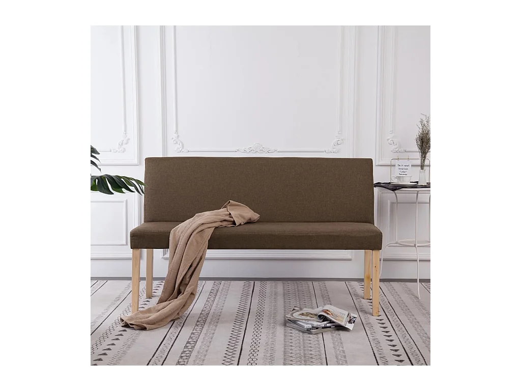 Banc 139,5 cm Marron Polyester REO12737