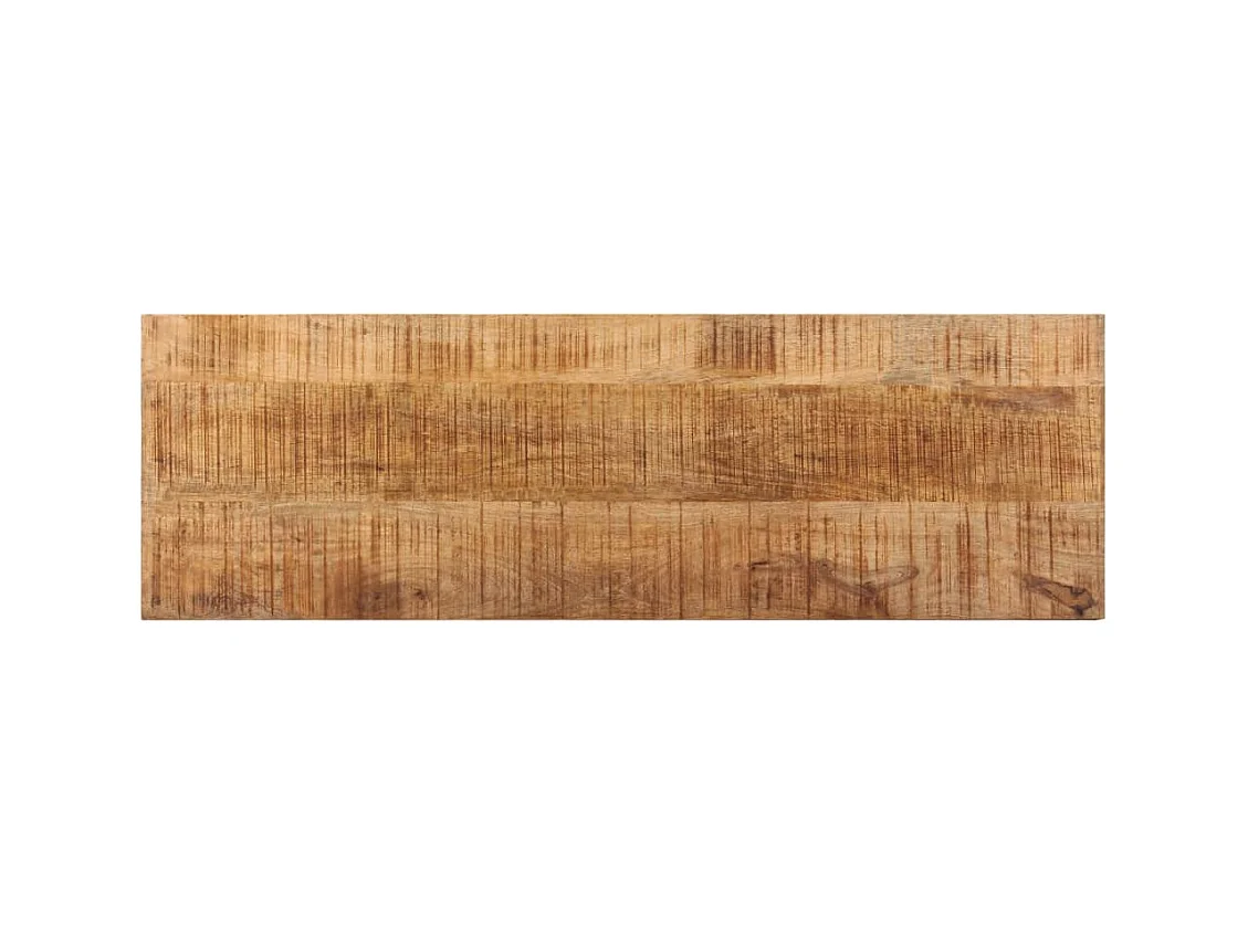 Banc 110 cm Bois de manguier brut massif et acier REO92464