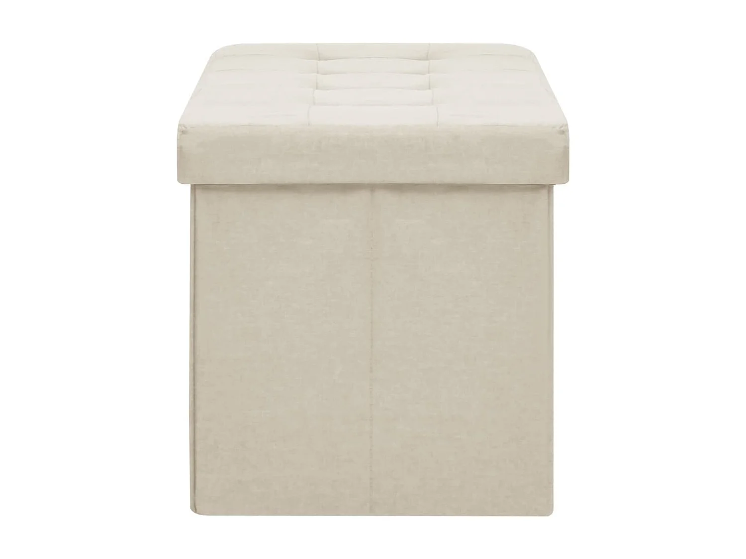 Banc de rangement pliable Blanc crème Faux lin REO15187