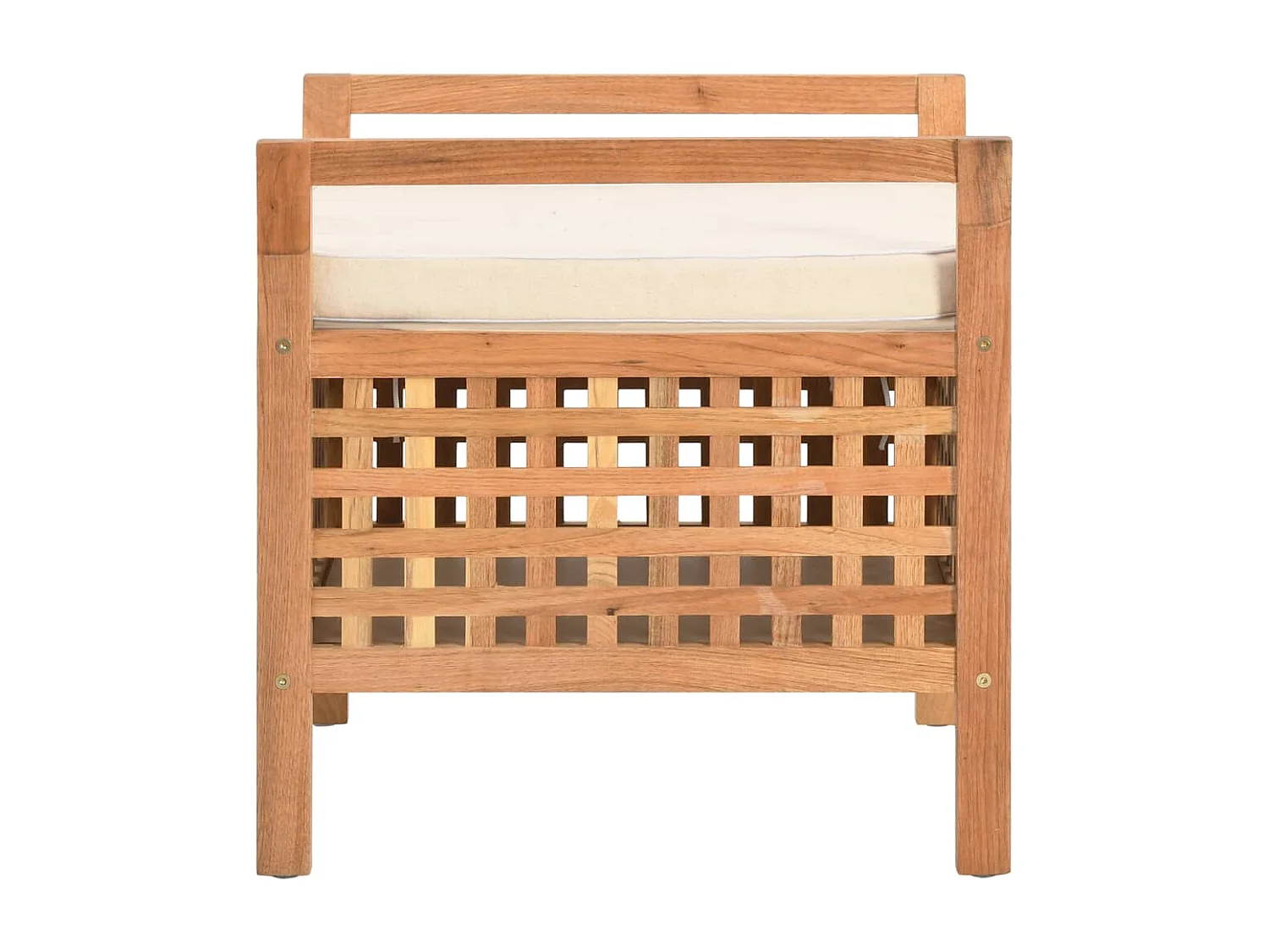 Banc de rangement 49x48x49 cm Bois de noyer massif REO90022