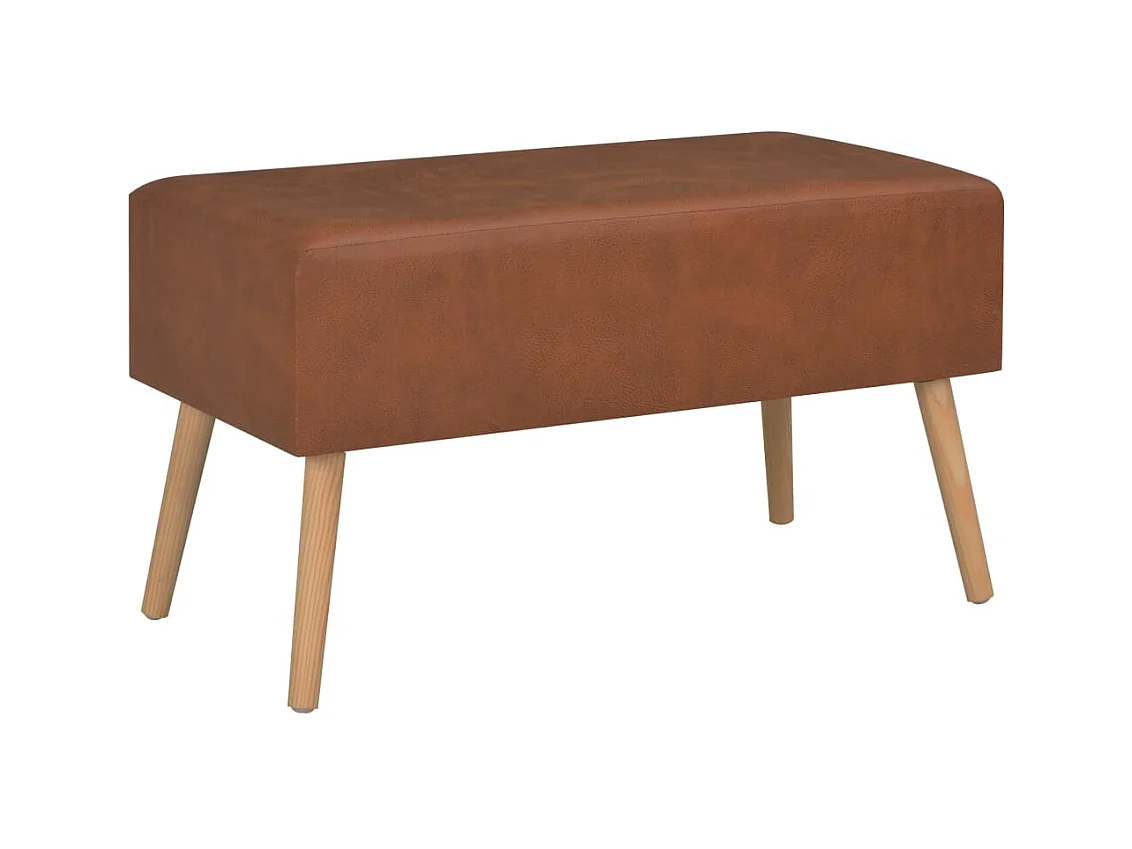 Bank met lades 80 cm kunstleer bruin NL463308