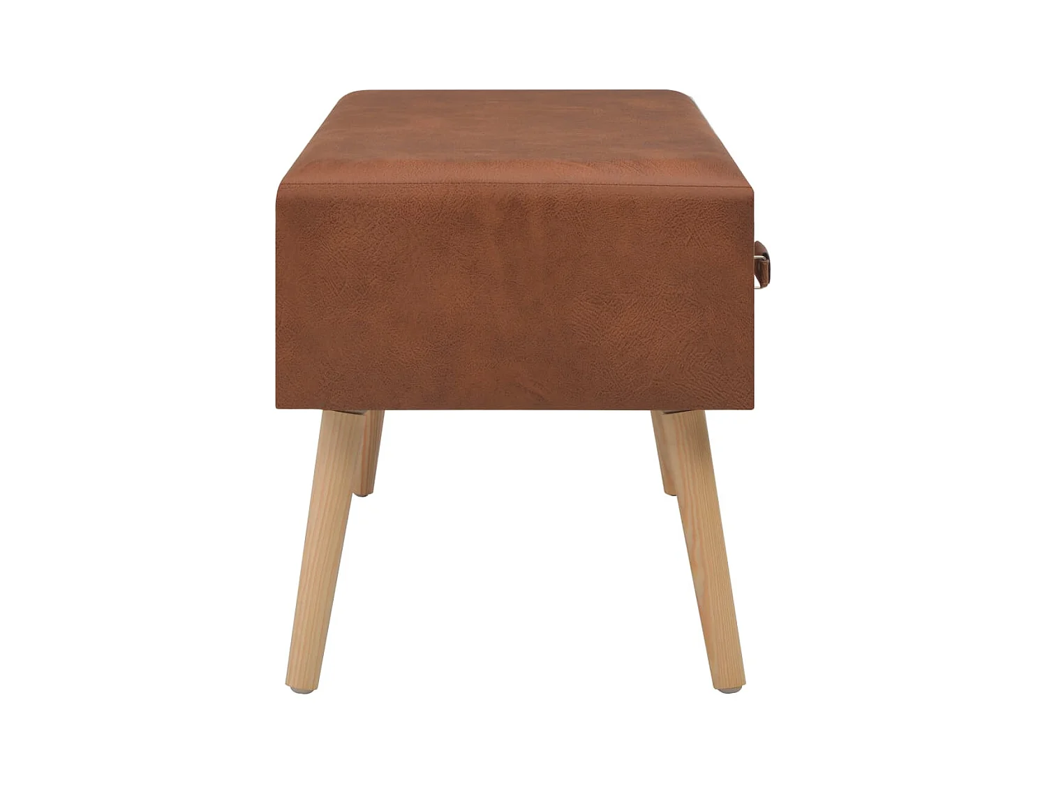 Bank met lades 80 cm kunstleer bruin NL463308