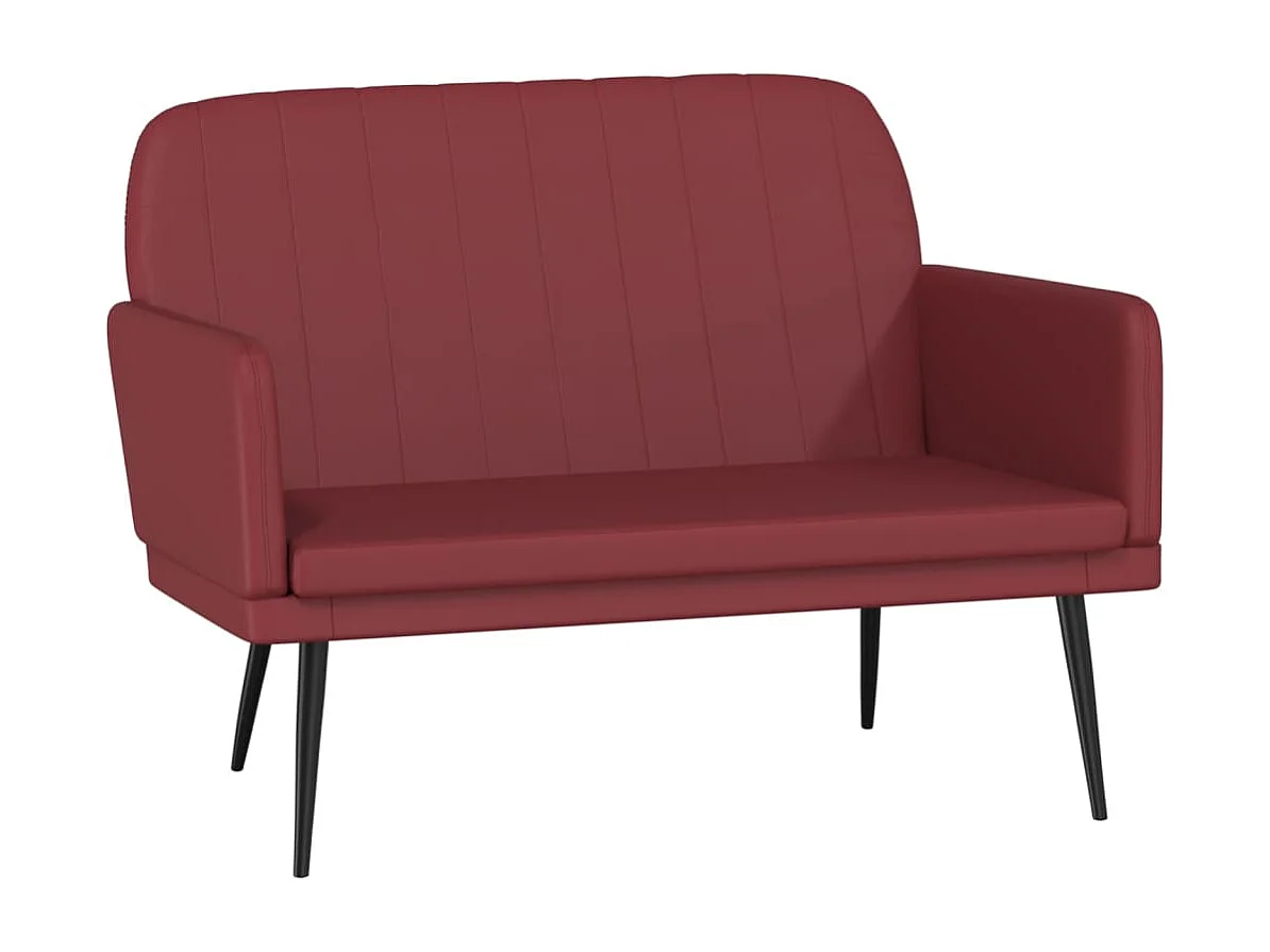 Banc Rouge bordeaux 107x80x81 cm Similicuir REO76045