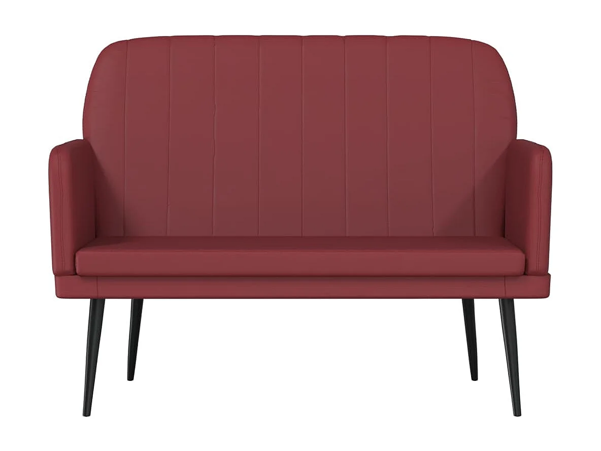 Banc Rouge bordeaux 107x80x81 cm Similicuir REO76045