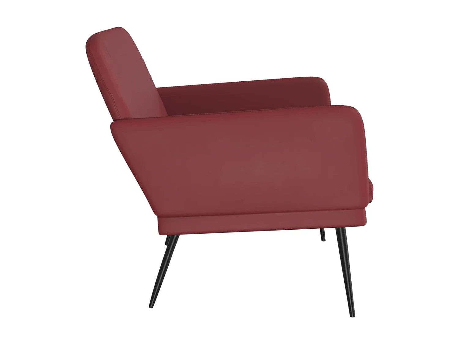 Banc Rouge bordeaux 107x80x81 cm Similicuir REO76045