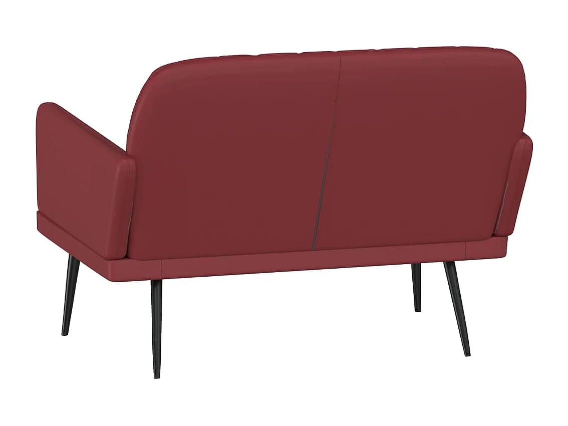 Banc Rouge bordeaux 107x80x81 cm Similicuir REO76045