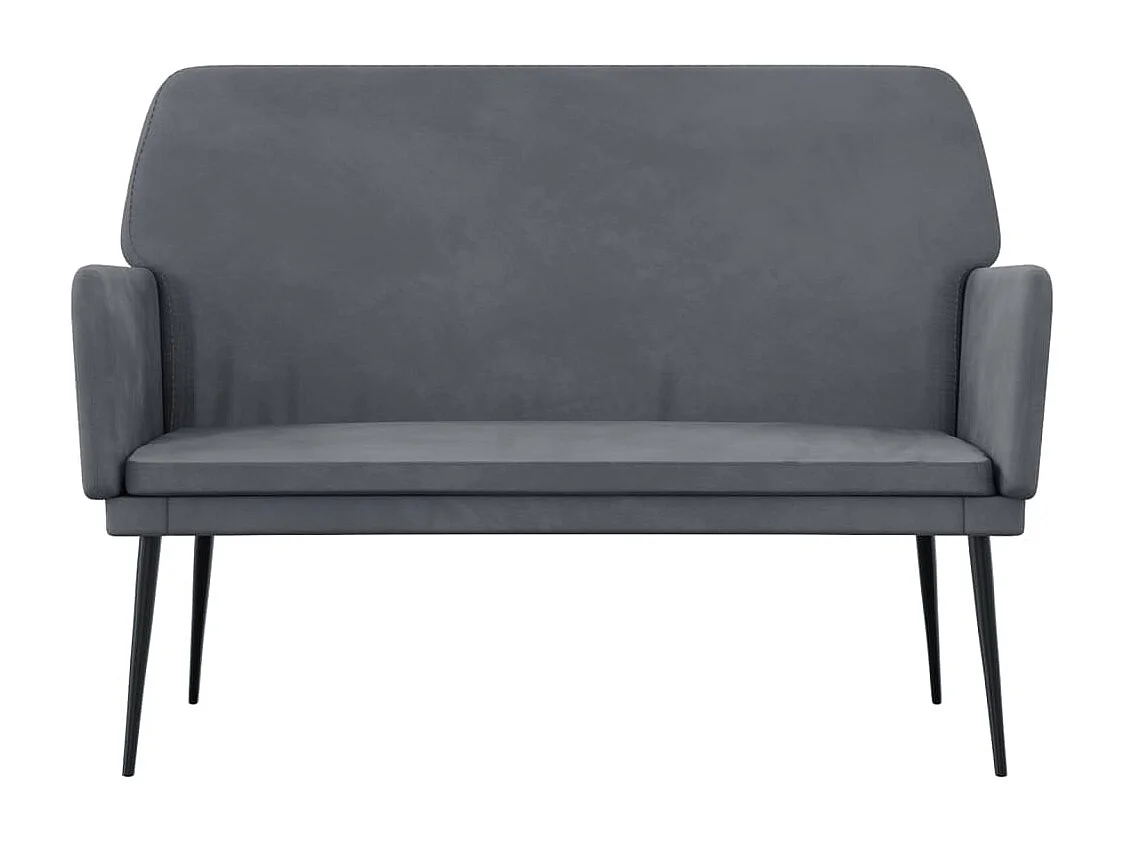 Banc Gris foncé 108x79x79 cm Velours REO55647