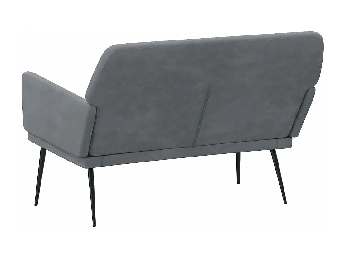 Banc Gris foncé 108x79x79 cm Velours REO55647
