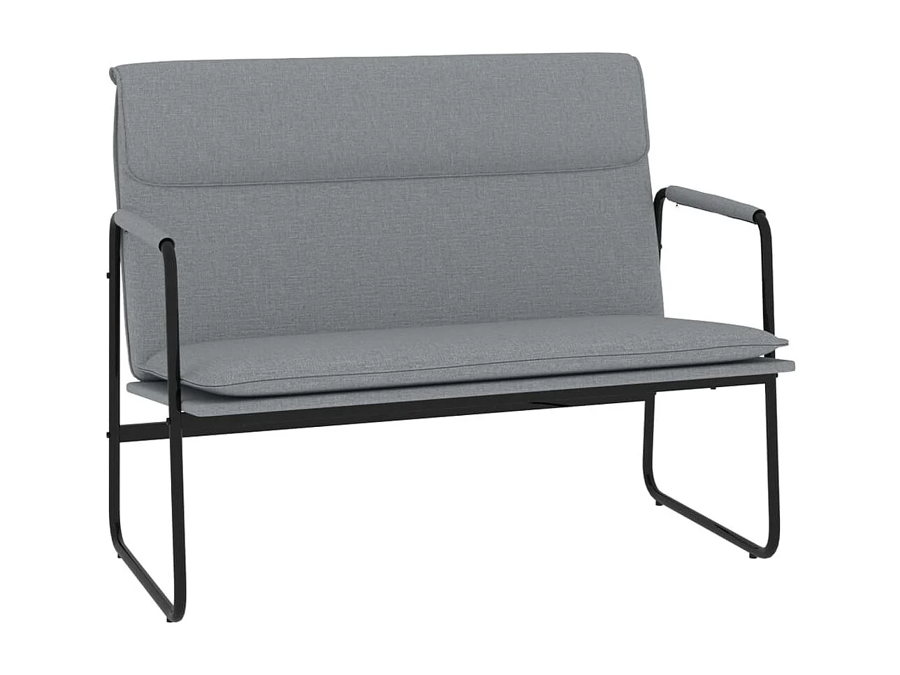 Bankje 100x64x80 cm stof lichtgrijs NL940945