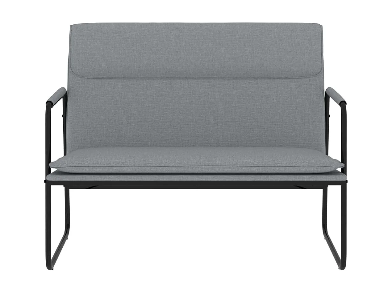 Bankje 100x64x80 cm stof lichtgrijs NL940945