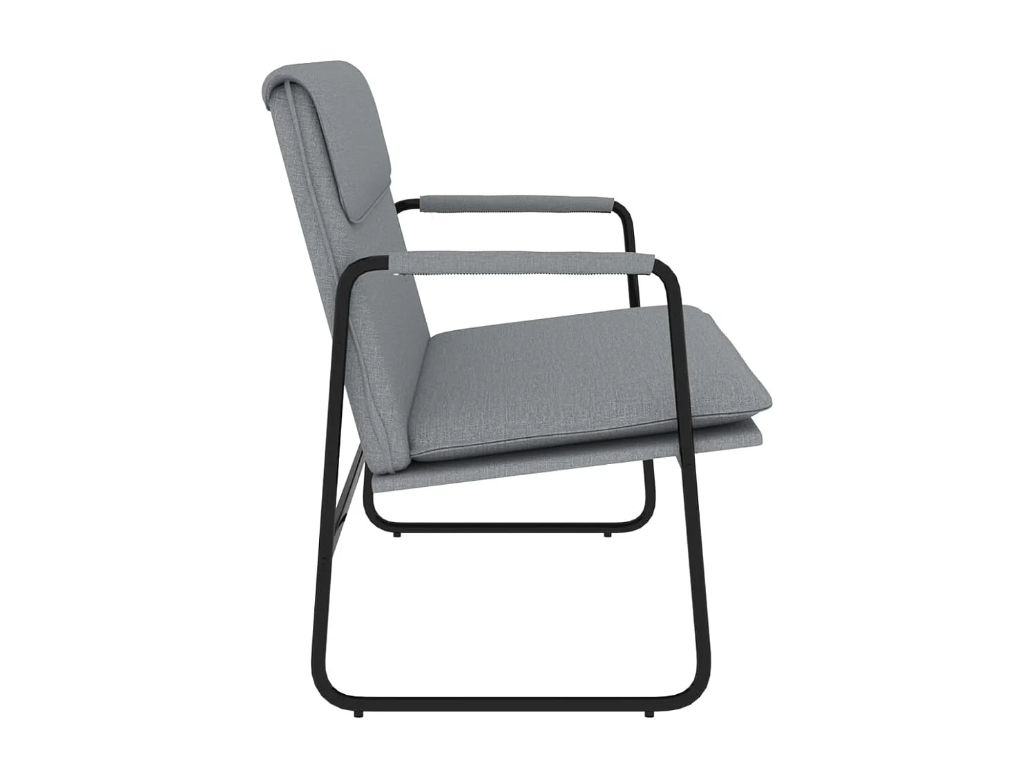 Bankje 100x64x80 cm stof lichtgrijs NL940945