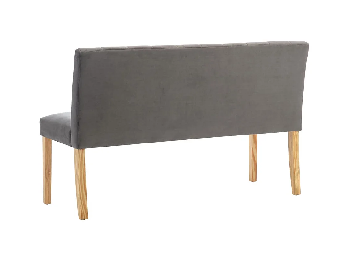 Banc 140 cm Gris Velours REO34465