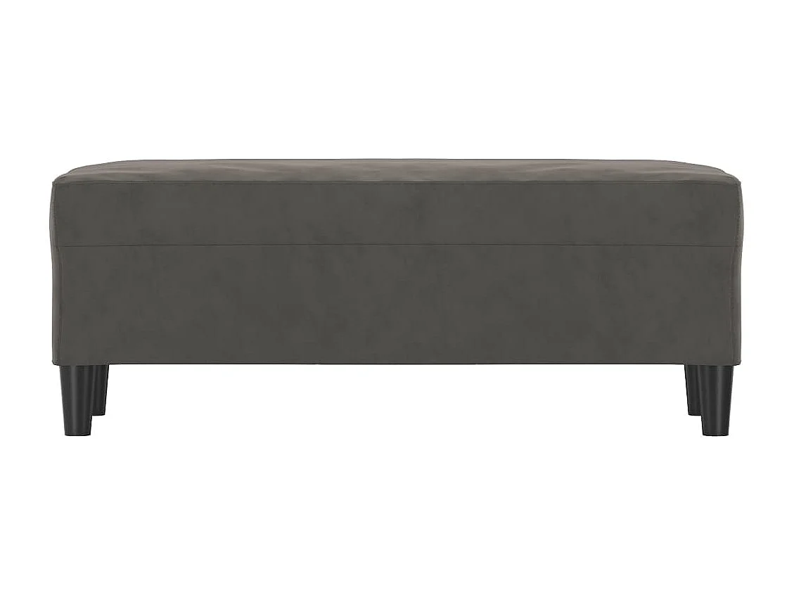 Banc Gris foncé 100x35x41 cm Velours REO53760