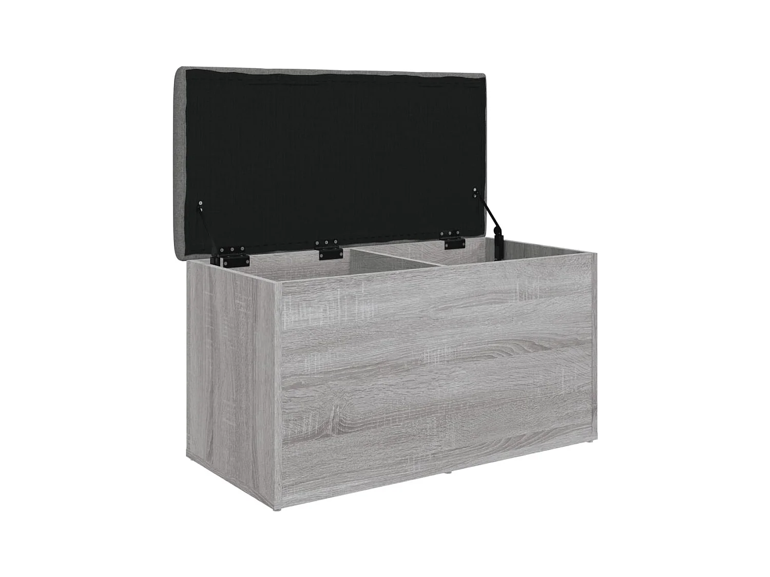 Banco con almacenaje madera ingeniería gris Sonoma 82x42x45 cm ES412583