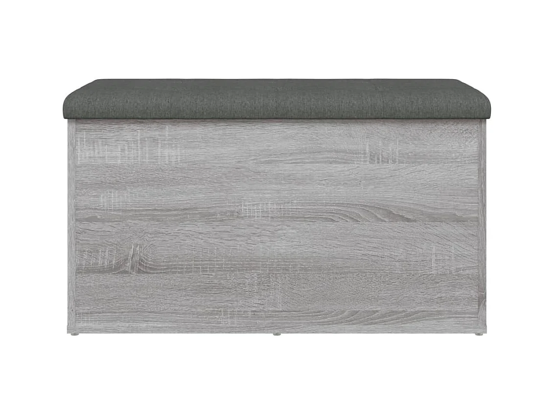 Banco con almacenaje madera ingeniería gris Sonoma 82x42x45 cm ES412583